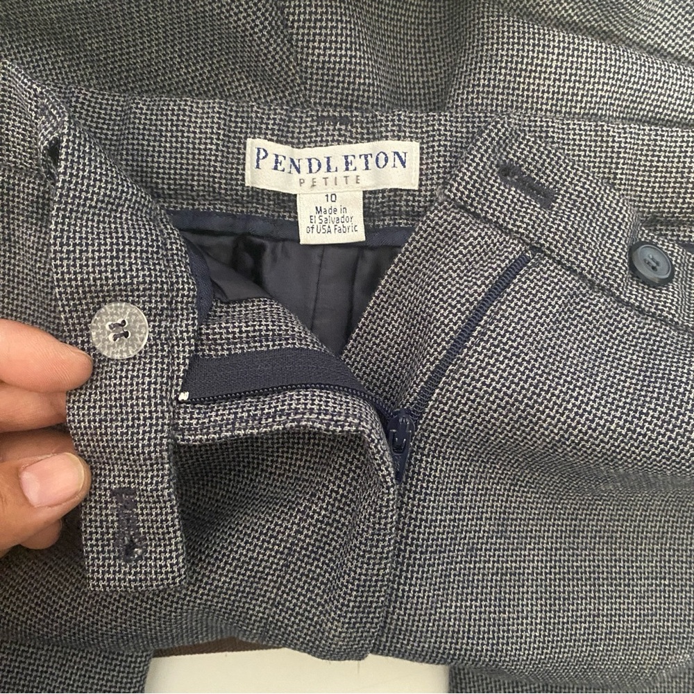 Pendleton Petite Wool Blend Gray Houndstooth Dres… - image 7